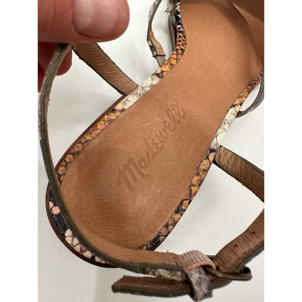 MADEWELL The Lori Sandal in Snake Embossed Leather AH727 // 9 - Picture 4 of 11